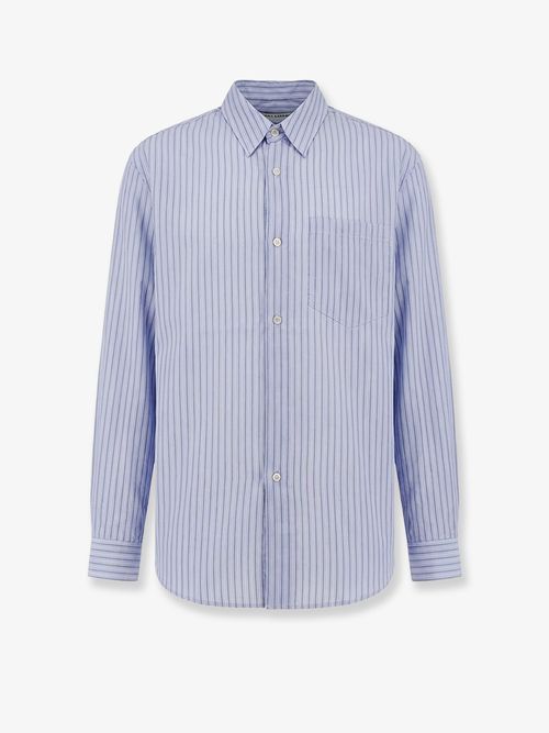 Striped Lyocell Shirt — Blue