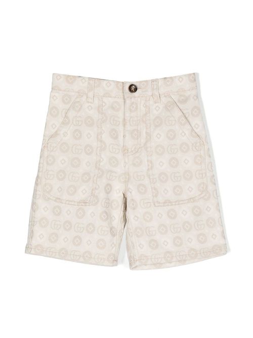 Double G jacquard shorts - Neutrals