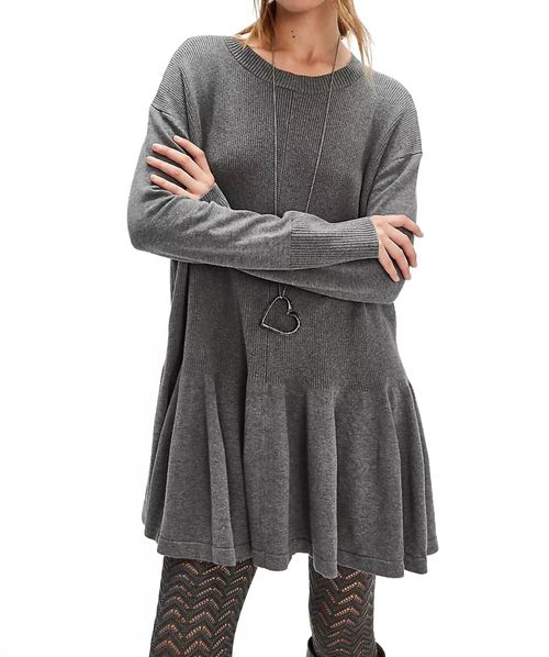 Time On My Side Mini Dress In Heather Gray