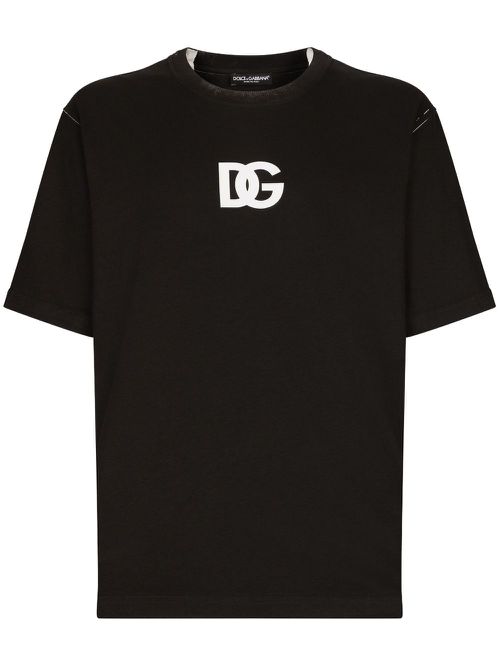 Logo-print short-sleeve T-shirt - Black