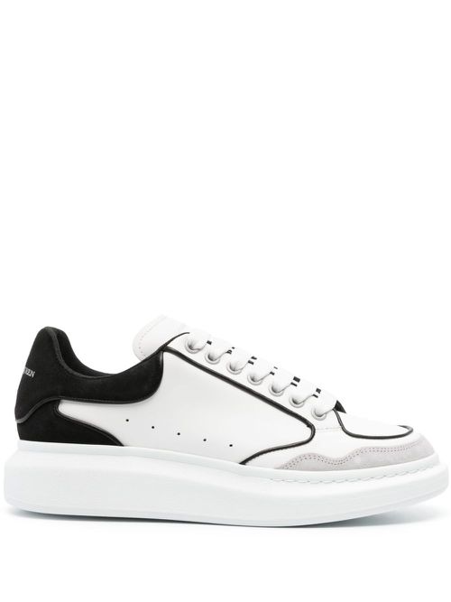 Larry panelled leather sneakers - White