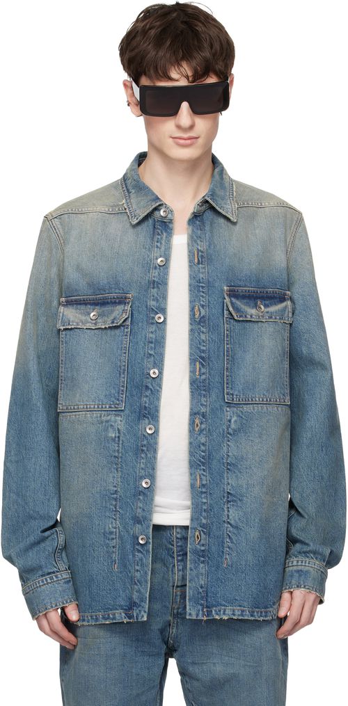Blue Temple Denim Overshirt