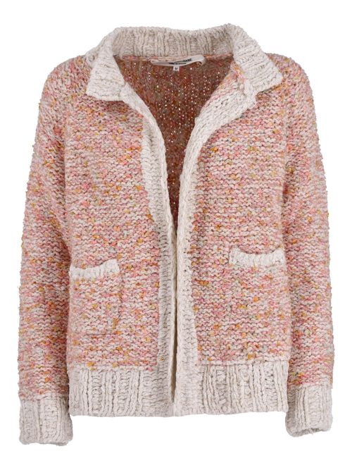 Mélange-effect cardigan - Pink