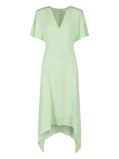 Satin-Blend Midi Dress