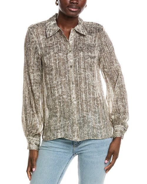 Pauline Printed Silk-Blend Blouse