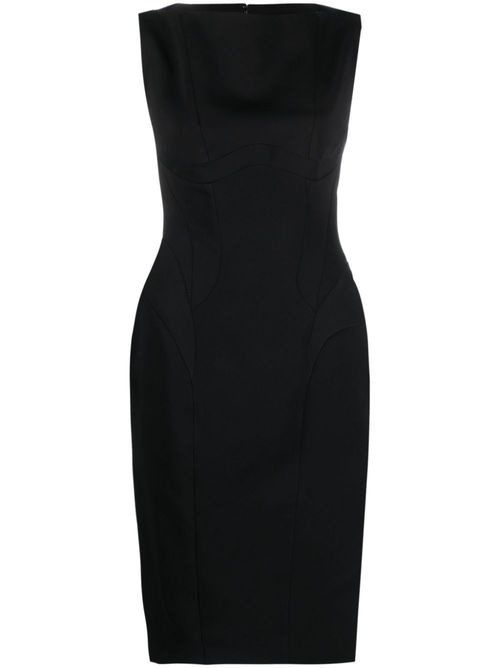 Panelled midi dress - Black