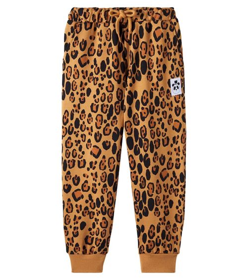 Leopard-print cotton jersey sweatpants