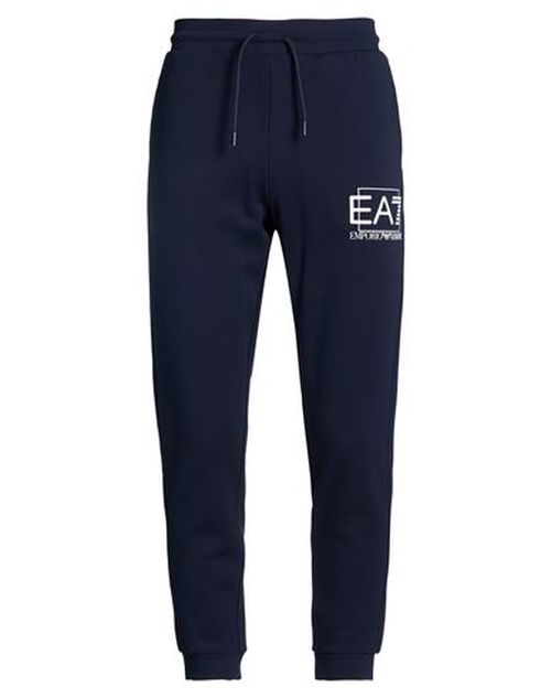 Man Pants Navy Size L Cotton, Polyester