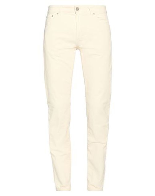 Man Pants Cream Size 32 Cotton, Elastane