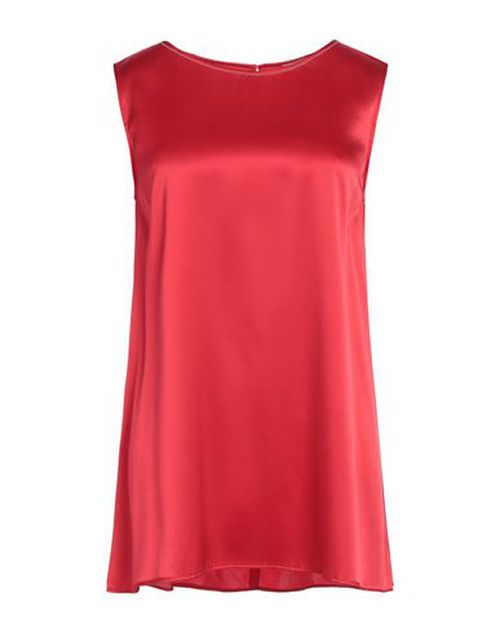 Purotatto Woman Top Red Size 6 Silk, Elastane