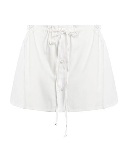 Woman Mini skirt White Size 6 Cotton, Nylon, Elastane