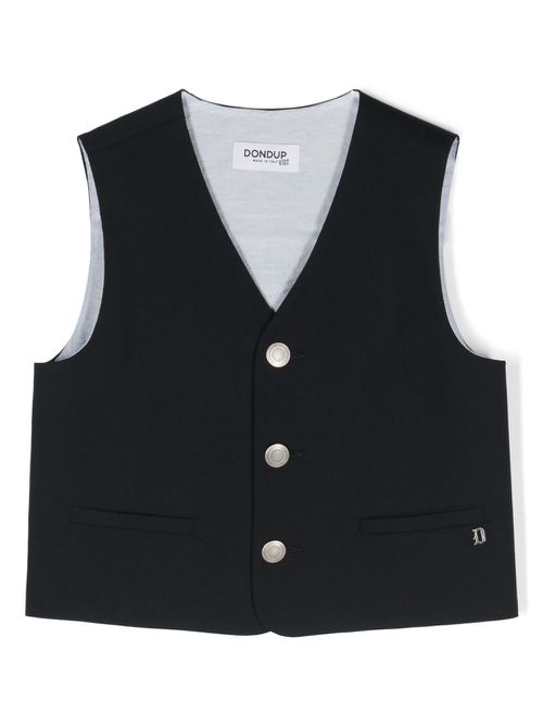 Logo-plaque waistcoat - Blue