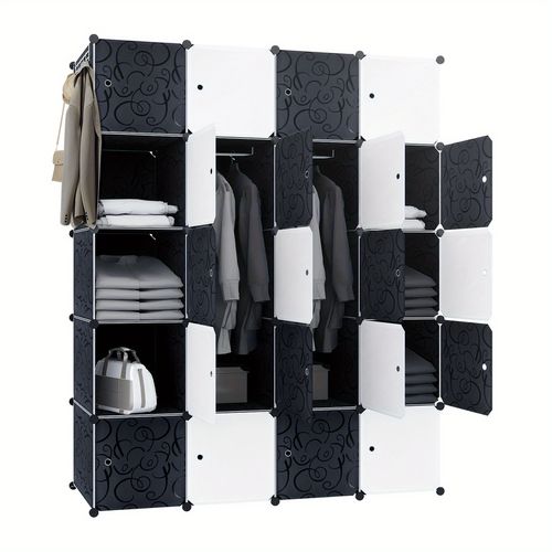 TEMU Armario DIY de estanterías enchufables para armarios de estanterías Armarios con