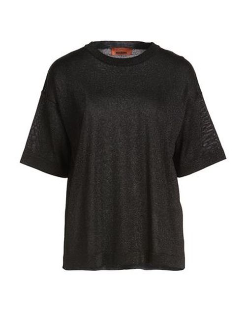 Woman Sweater Black Size 12 Viscose, Metallic fiber