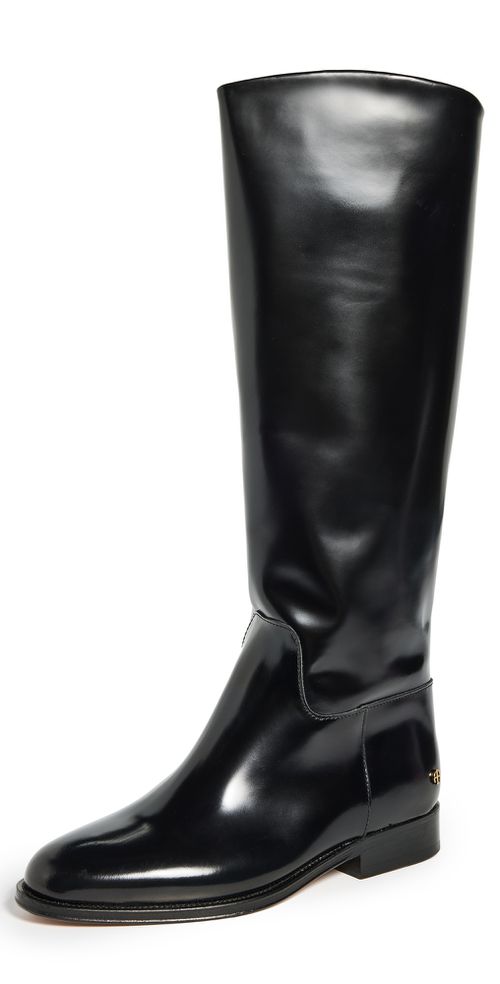 Kari Riding Boots High-Shine Black