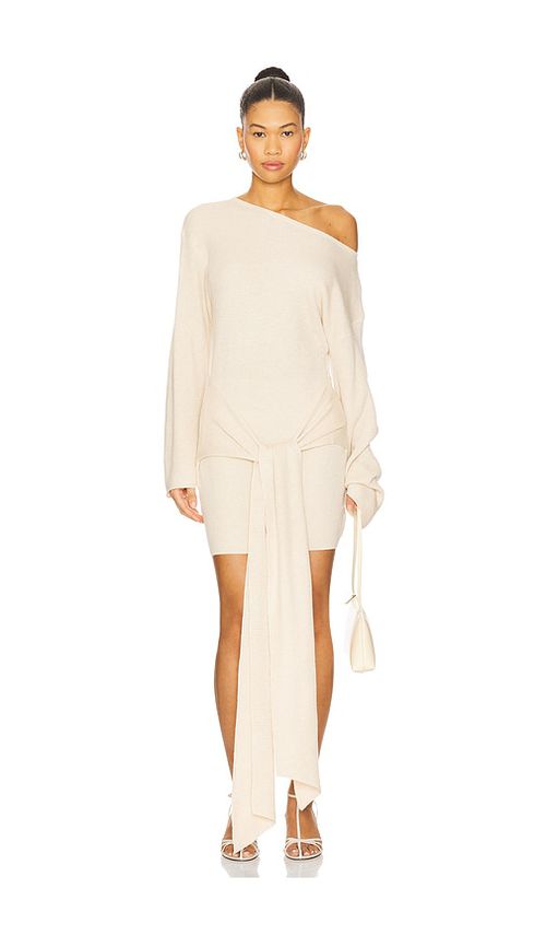 SEVEN WONDERS Himari Knit Mini Dress in Ivory.  XS. Also in L, M