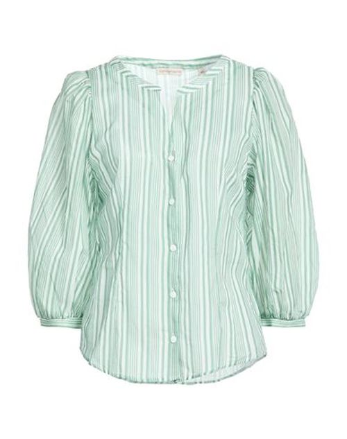 Woman Shirt Green Size 10 Cotton