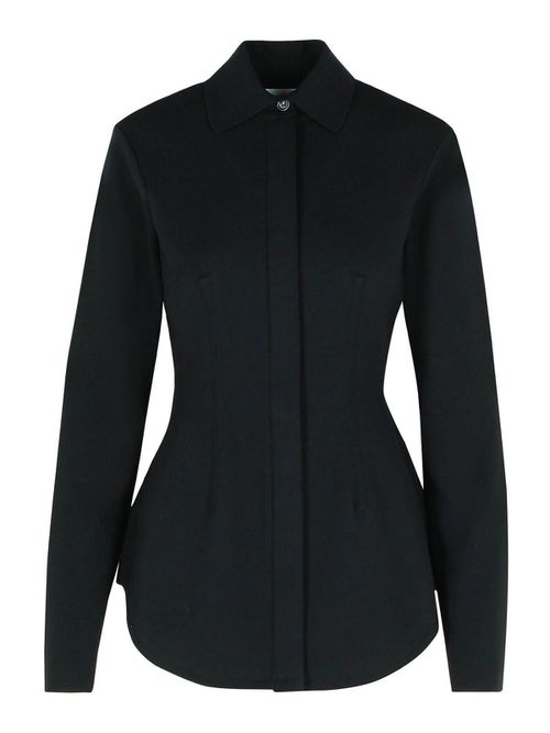 Baffo Black Viscose Knit Shirt