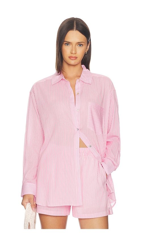 Seafolly Stripe Shirt in Pink. S. Also in XS