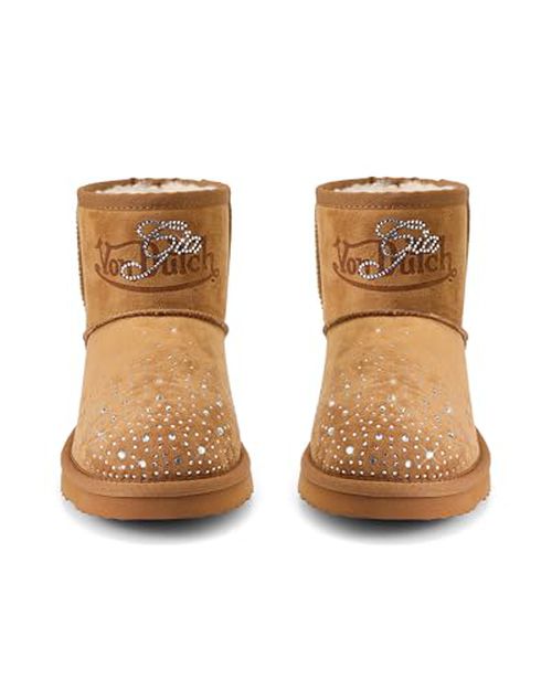 Von Dutch Rhinestone Shearling Boots for Women
