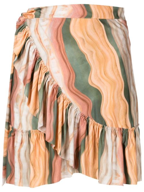 Laurita ribbed mini skirt - Brown
