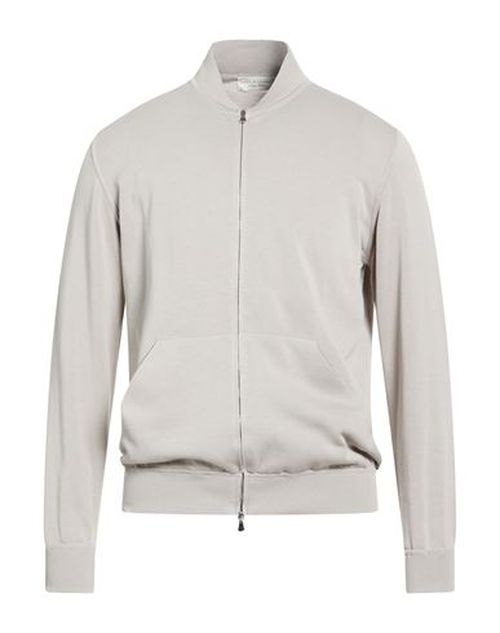 Man Cardigan Light grey Size 44 Cotton