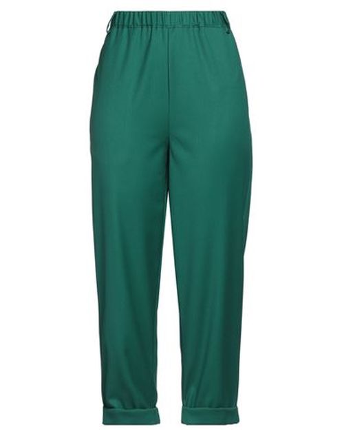 Woman Pants Emerald green Size 2 Polyester, Viscose, Elastane
