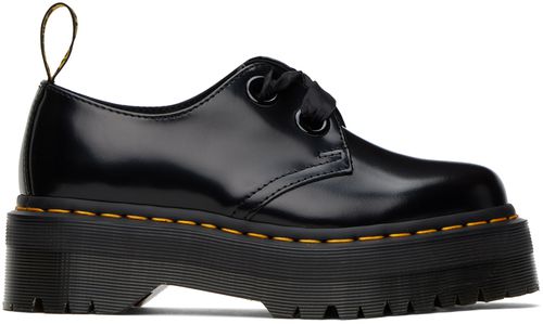Black holy derby shoes