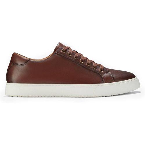 Clarks Lockton Lace Tan Leather Trainers In Brown