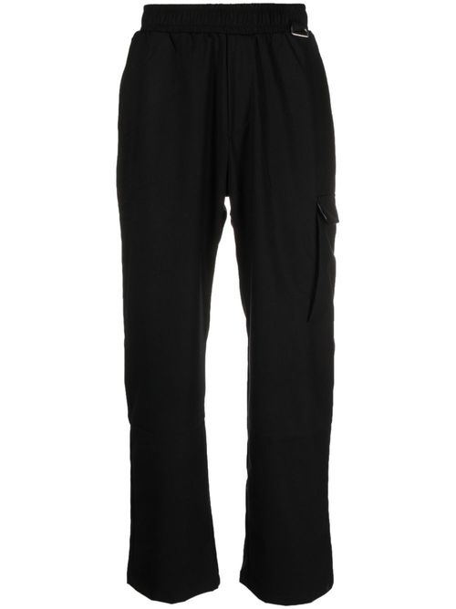 Elasticated-waistband cropped trousers