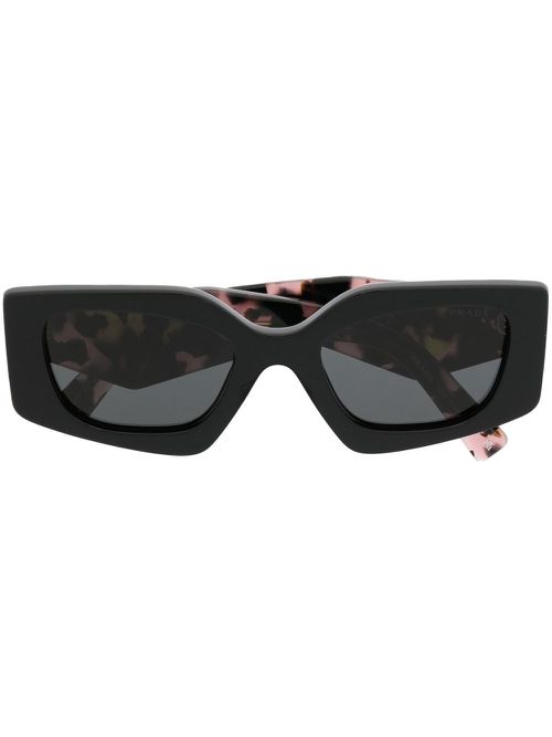 Leopard print tinted sunglasses - Black