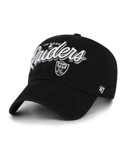Women's Black Las Vegas Raiders Ariana Clean Up Adjustable Hat - Black