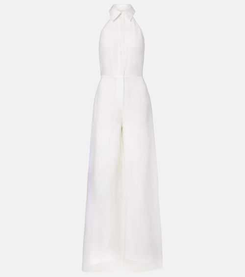 Tunca semi-sheer silk gown