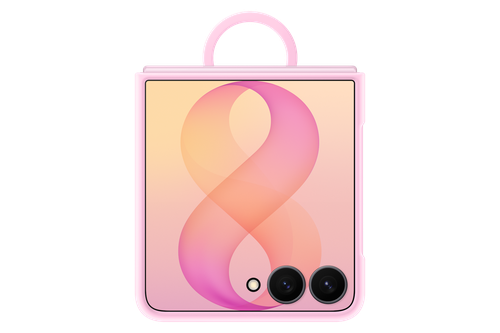 Galaxy Z Flip8 Silicone Ring Magnet Case Pink