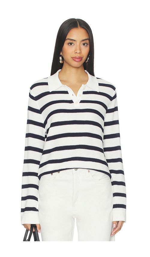 Stitches & Stripes Beth Polo in Navy,White. L. Also in M