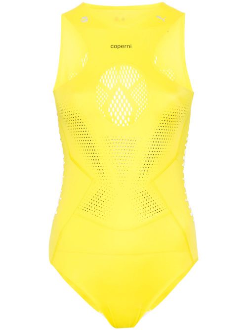 X Puma cut-out detail bodysuit - Yellow