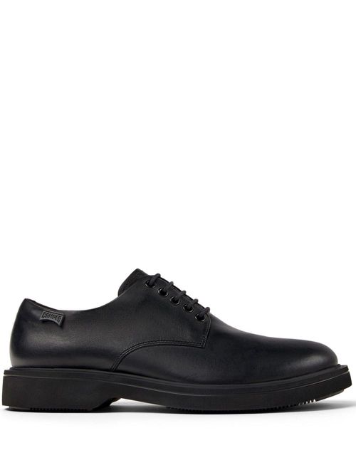 Norman leather low-top brogues - Black