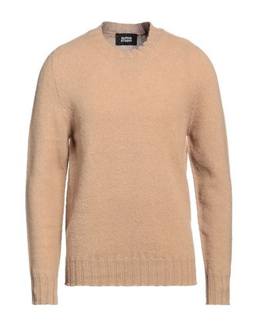 Man Sweater Beige Size 40 Wool