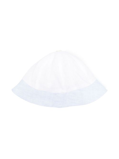 Poplin linen hat - White