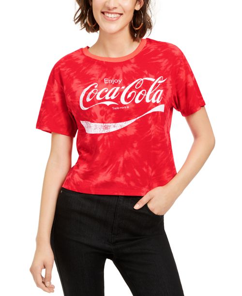 Juniors' Coca-Cola Tie-Dye T-Shirt - Red Tie Dye