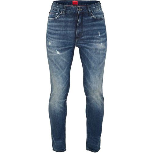 Hugo Mens Mid Rise Slim Fit Five Pocket Jeans in Navy - Blue - 36W