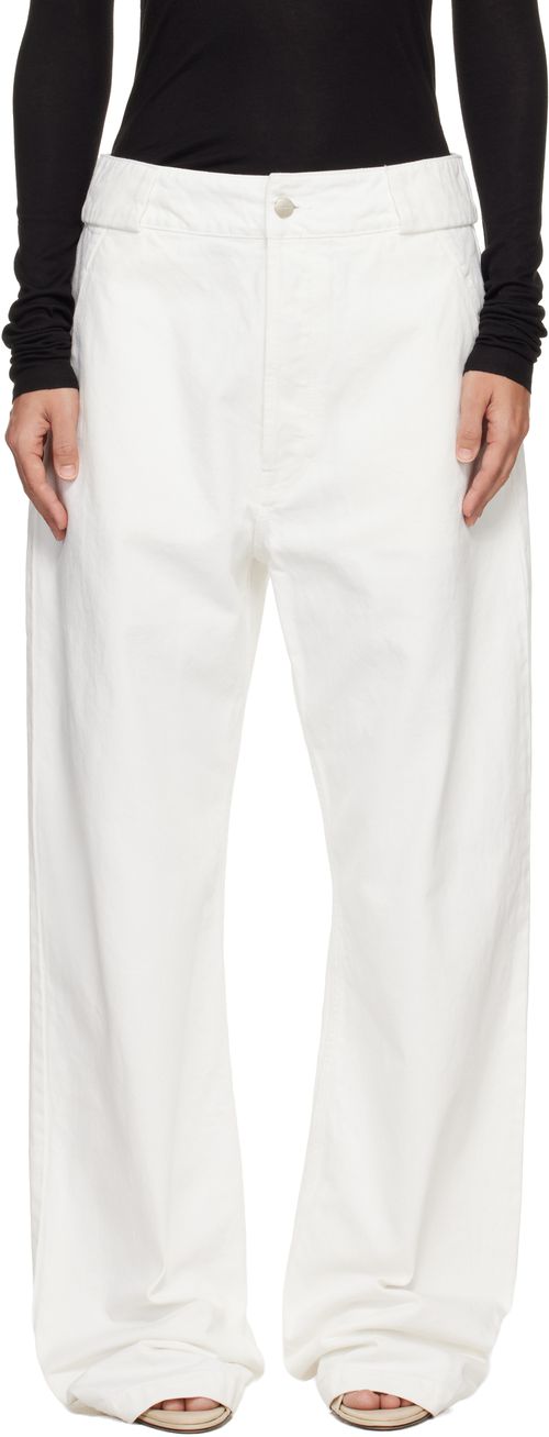 White Utility Trousers