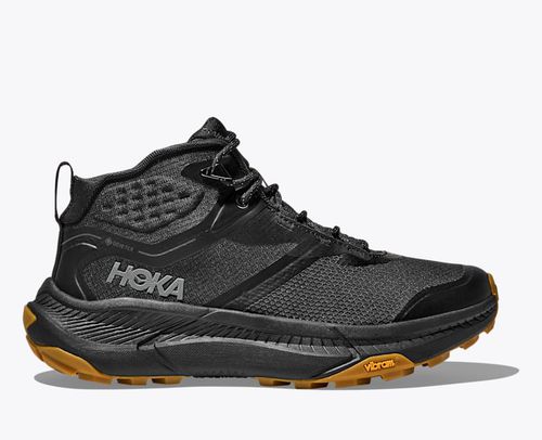 HOKA Women's Transport Hike GTX Shoes in Black/Black