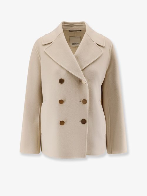 Double-Breasted Virgin Wool Coat — White