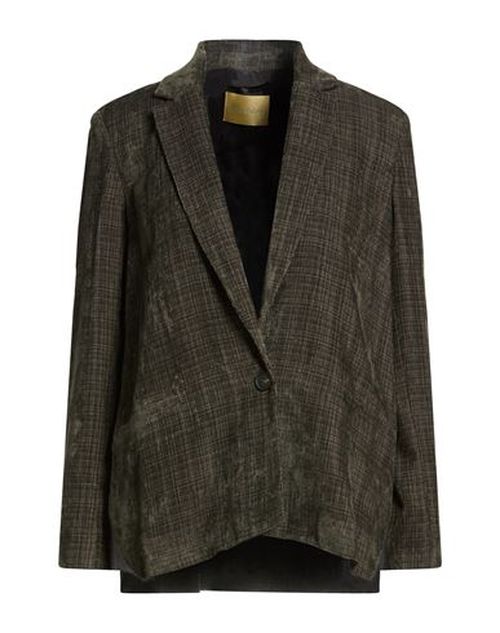 Momoní Woman Blazer Dark green Size 2 Viscose