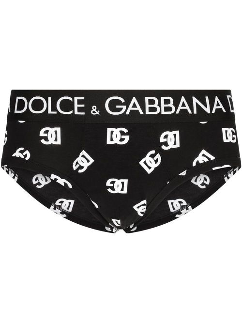 DG logo-print briefs - Black