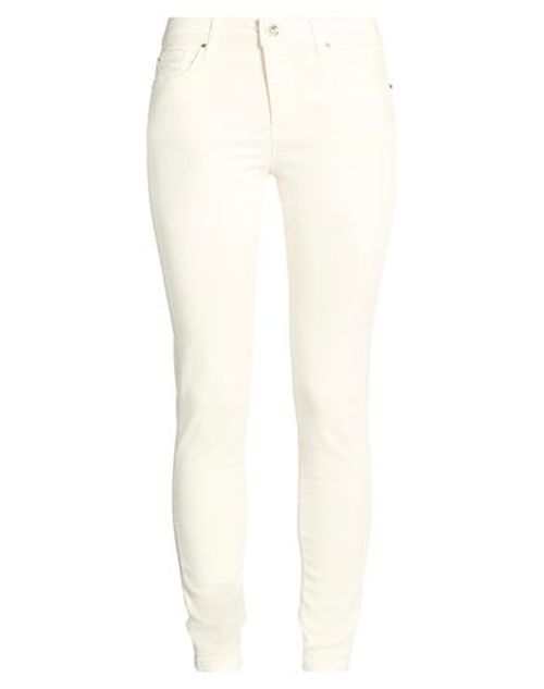 Woman Jeans Cream Size 25 Cotton, Polyester, Elastane