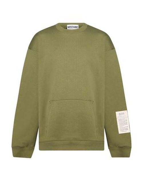 Man Sweatshirt Military green Size 36 Cotton