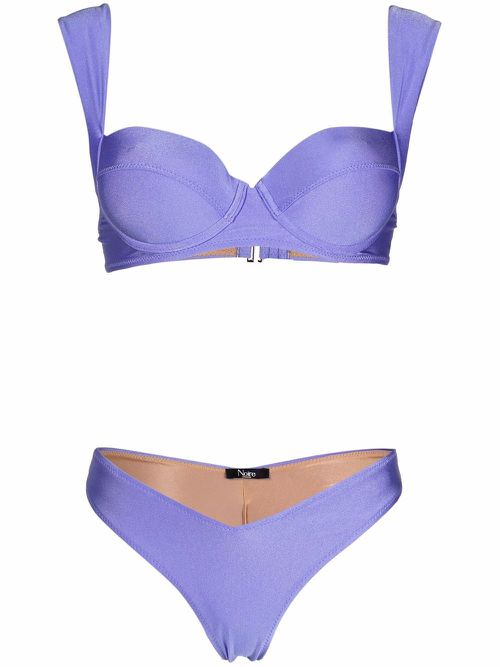 Shine finish bikini set - Purple