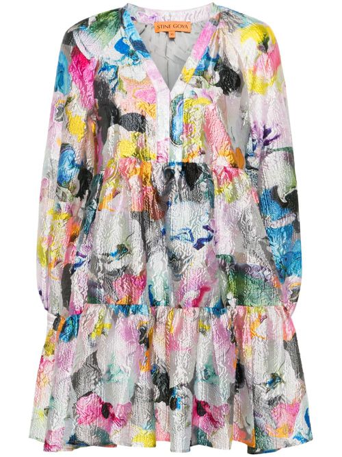 Sgjasmine cloqué mini dress - Pink